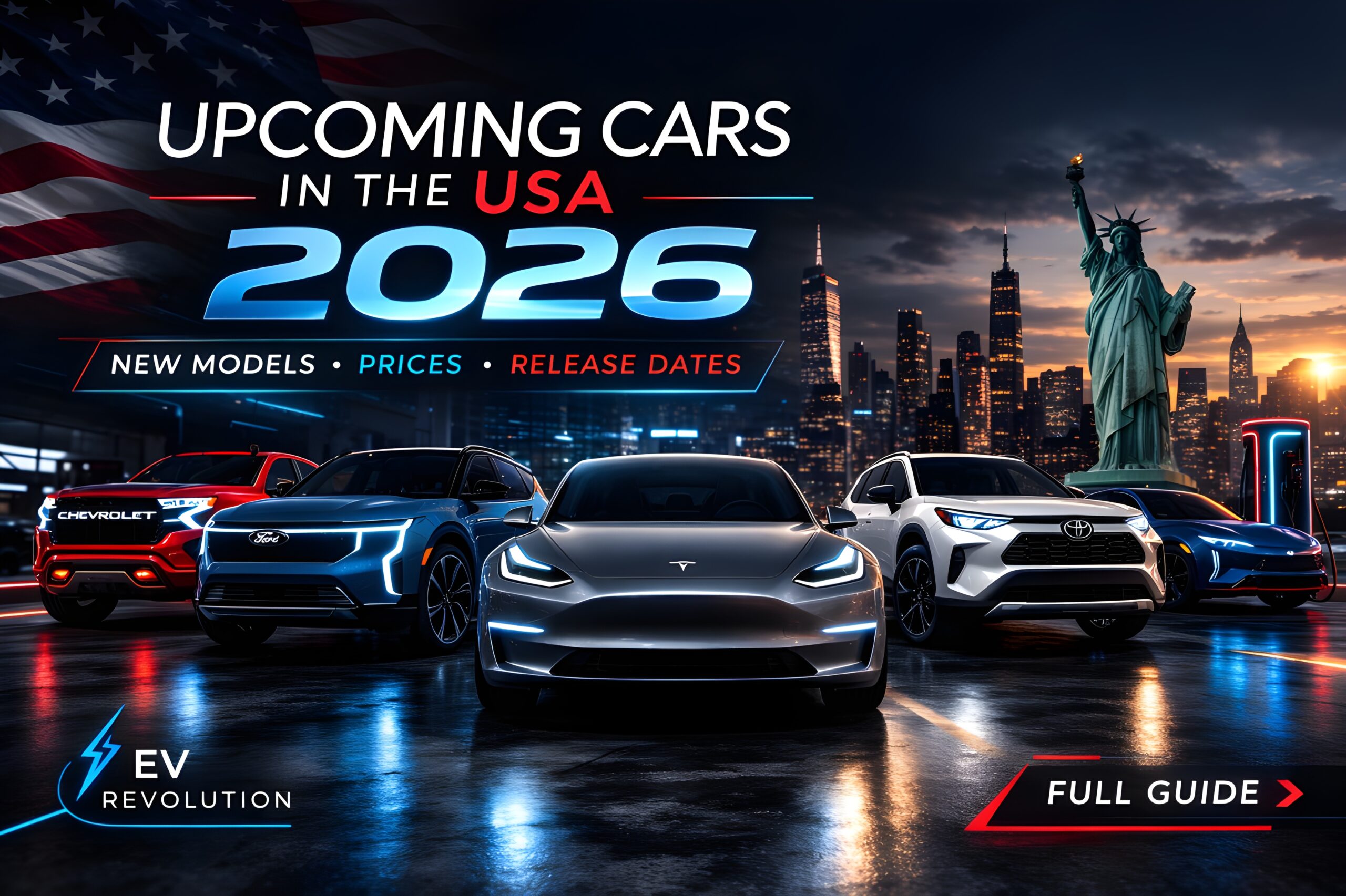 Upcoming 2026 US Cars: Electric Vehicles, SUVs & Pickup Trends